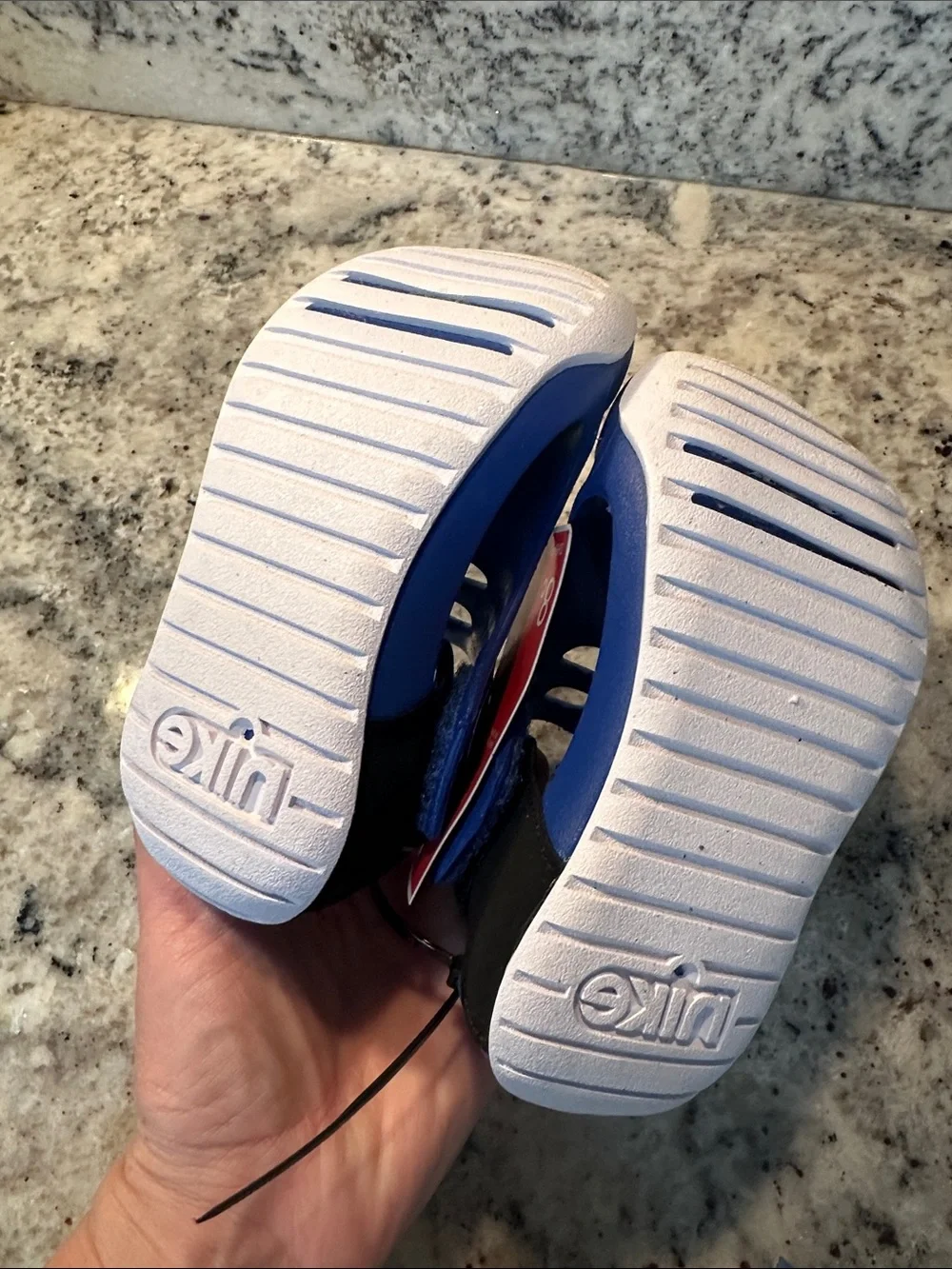 NWT Nike Kids Blue Closed-Toe Sandal with Black Strap